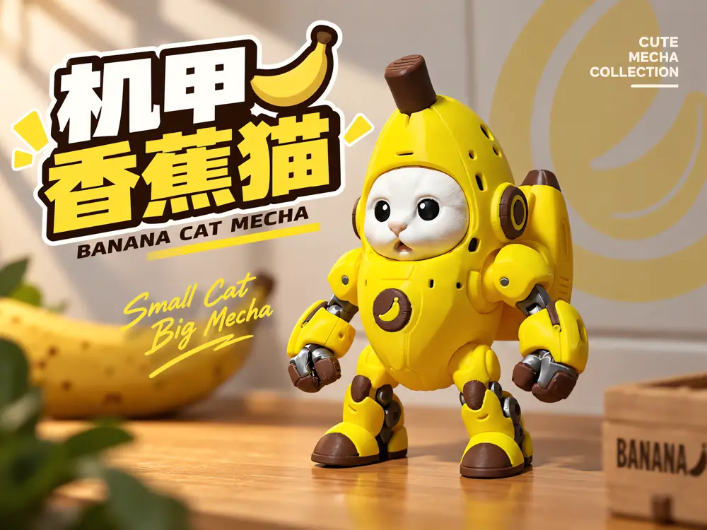 机甲香蕉猫（已拆件）Mech Banana Cat