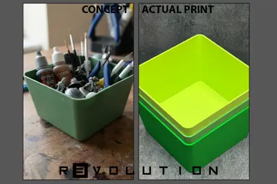 Stacking Square Pots (100mm x 100mm x 60mm)