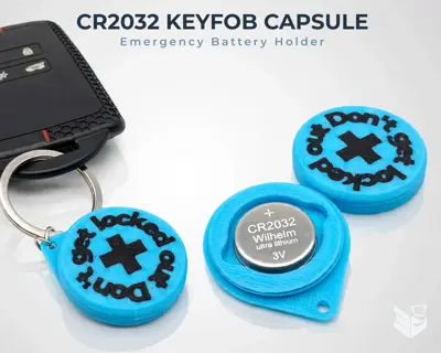 CR2032 Emergency Keyfob Capsule – "Don't Get Locked Out!"
