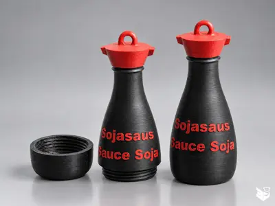 Mini Kikkoman Soy Sauce Bottle - Secret Stash Keychain