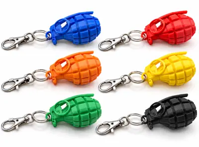 3D Printed Grenade Keychain – Mini Hand Grenade Fidget