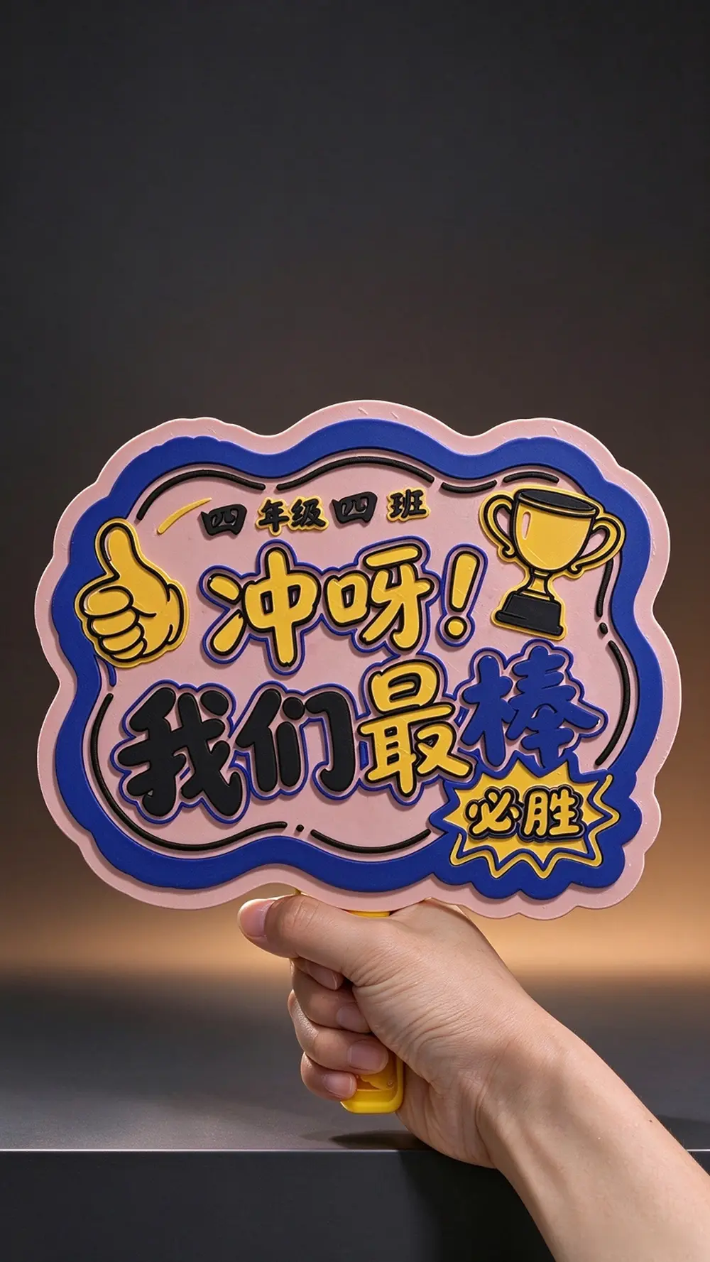 可改班级运动会应援牌&加油牌/Class Sports Meet Cheer Sign