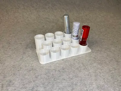 Lipstick desk holder organiser