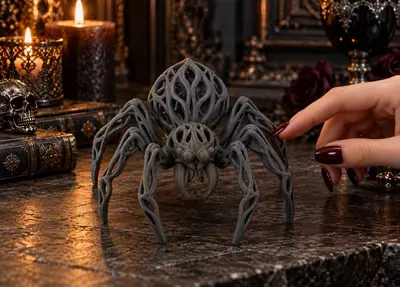 Voronoi Spider – Organic Web Sculptural Decor