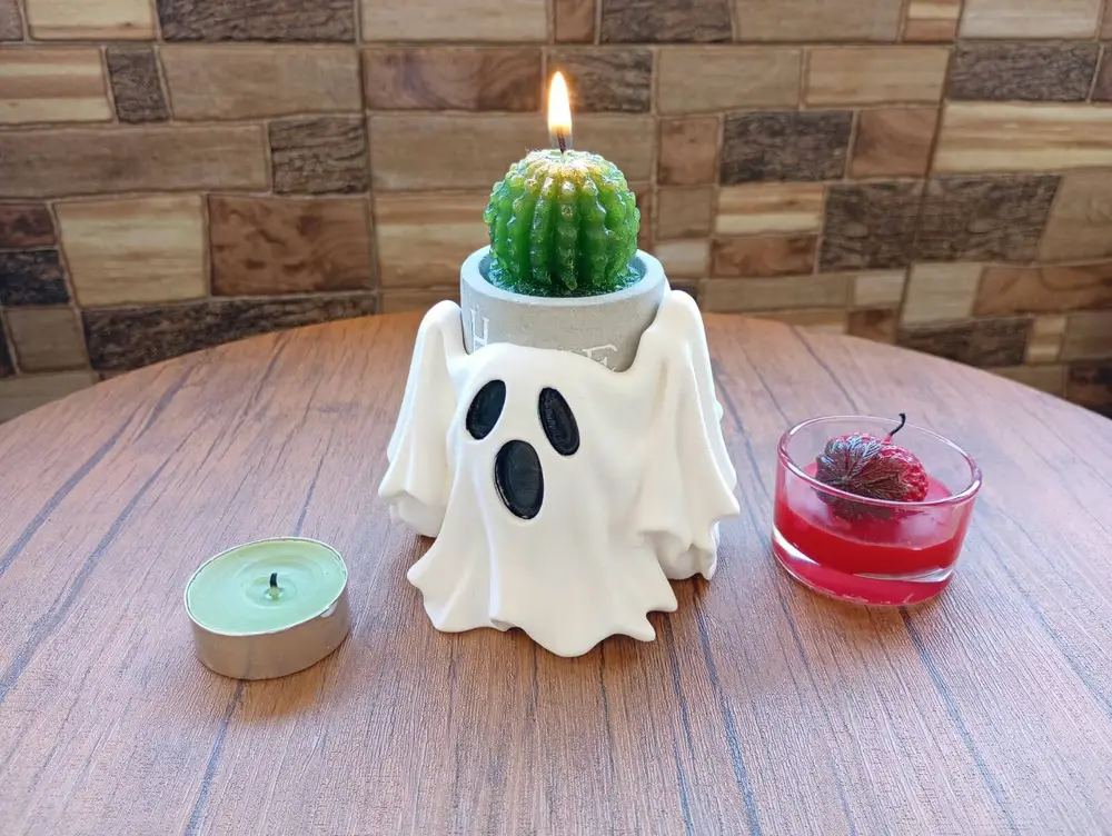 👻 Ghost Tea Light Holder