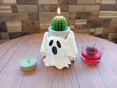 👻 Ghost Tea Light Holder