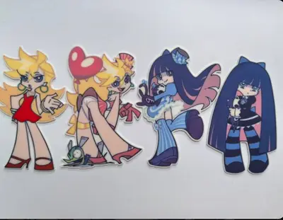Dibujo chibi de Panty & Stocking con Garterbelt 3