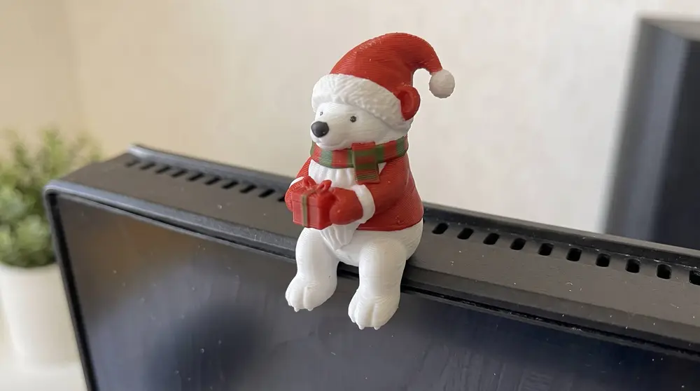 Christmas Polar Bear - Monitor Stand
