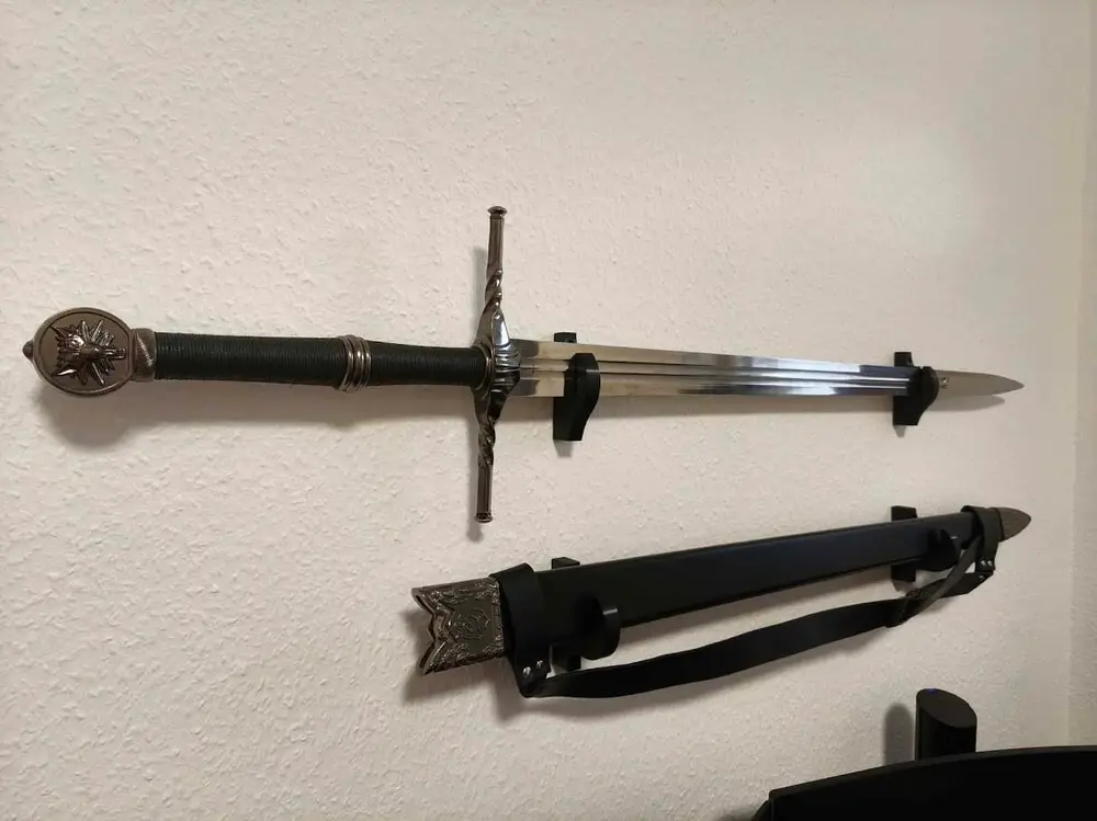 Wall-mounted sword rack