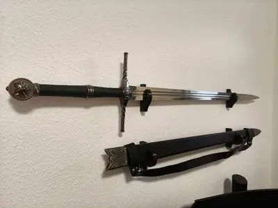Wall-mounted sword rack