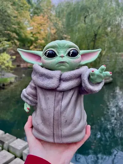 Star Wars Grogu Baby Yoda Sculpture Fi – Collectible Figure