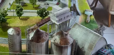 SILO DE GRAOS em escala HO