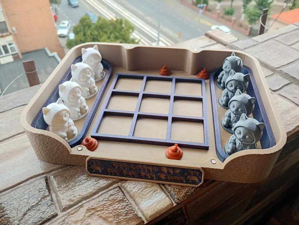 🐱 Tic-Tac-Toe Cats Litter Box 🐱
