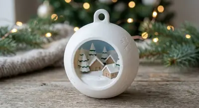xmas ball diorama