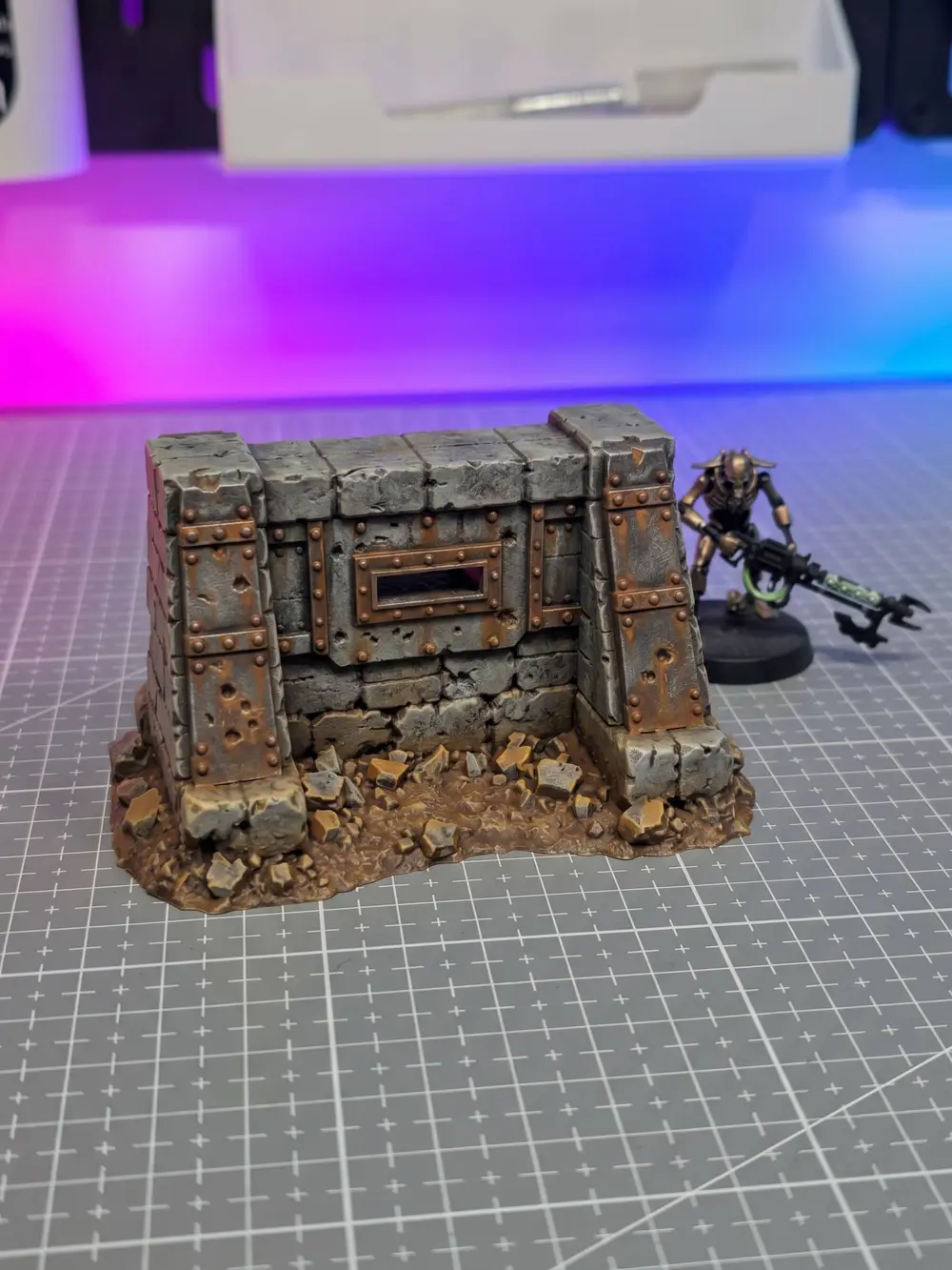 Defensive Armored Wall - Grimdark Wargame Terrain