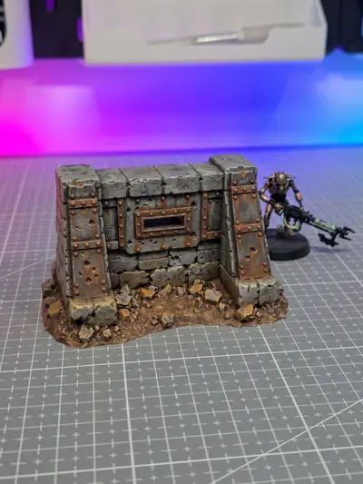 Defensive Armored Wall - Grimdark Wargame Terrain