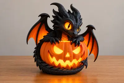 Dragon Pumpkin Halloween Decor