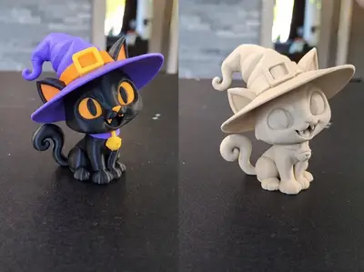 Cute Witch Cat – A Magical Halloween Companion!