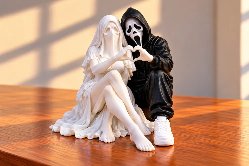 Halloween Spooky Couple – Ghostface and Ghost Bride