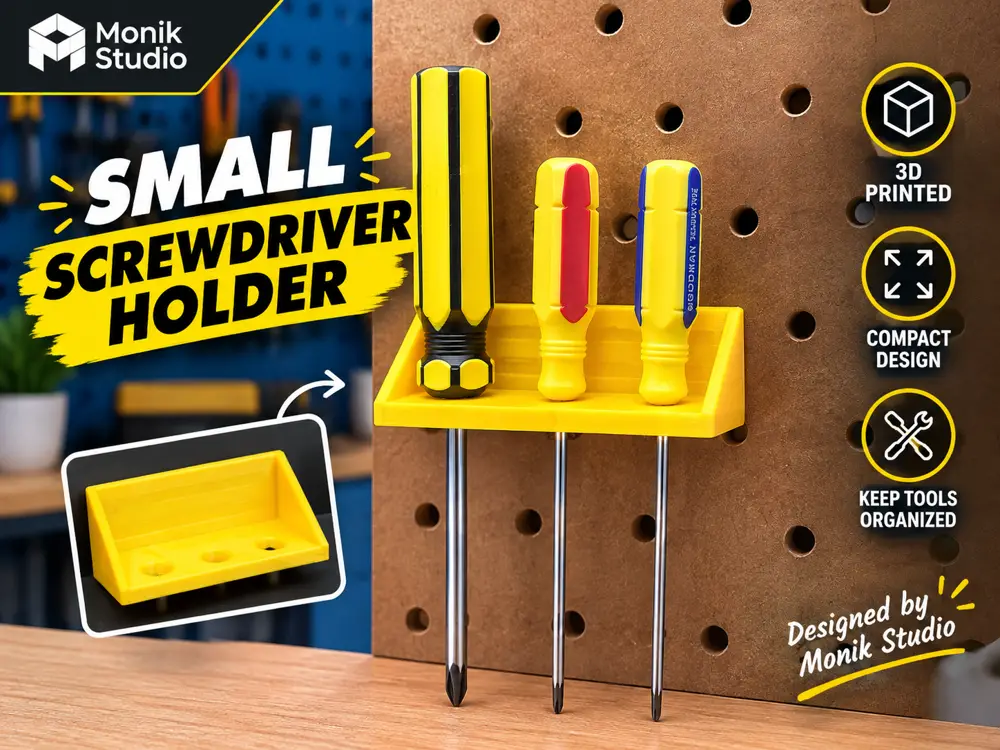 Small Screwdriver Holder – Compact 3D Printed Tool Organizer