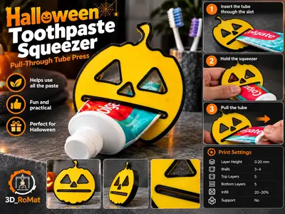 Halloween Pumpkin Toothpaste Squeezer