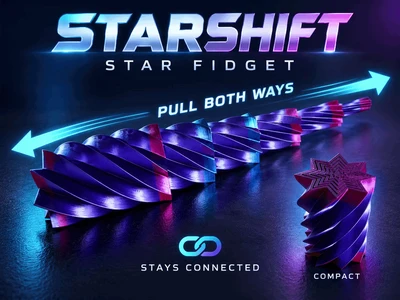 Magic spiral star-expandable 3d printed fidget toy