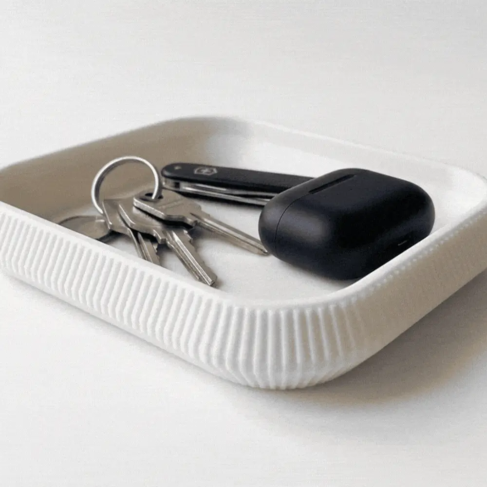 Ribbed Catchall Valet Tray | Support-Free EDC Organizer