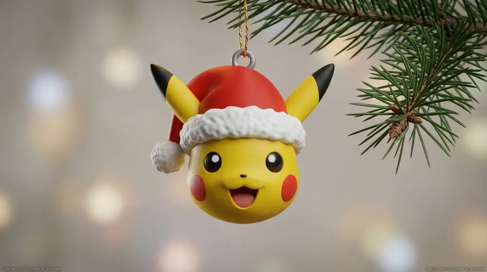 christmas ball pikachu pokemon