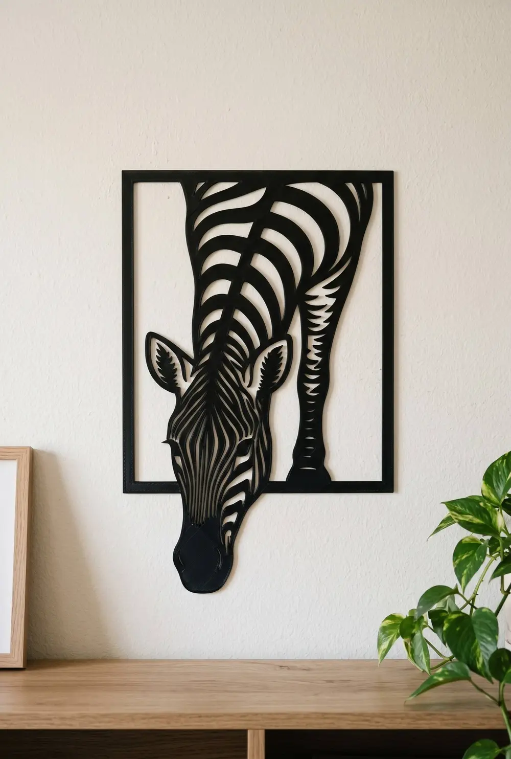 Grazing Zebra - wall art