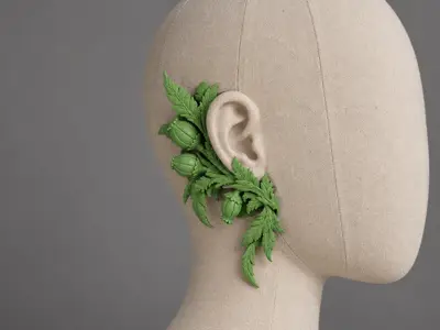 Argemone ear cuff