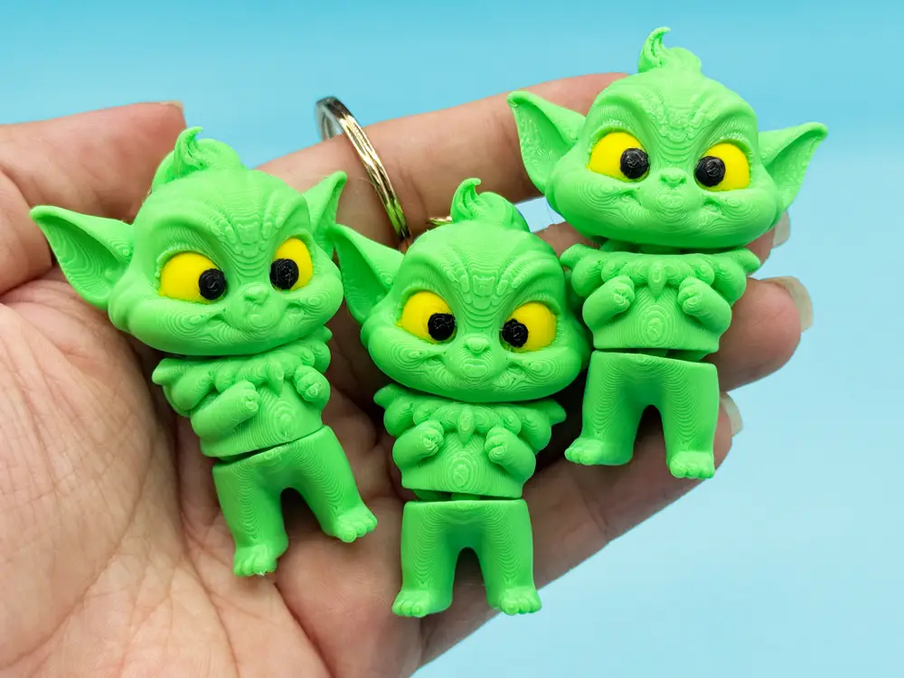 Articulated cute grinch(keychain)