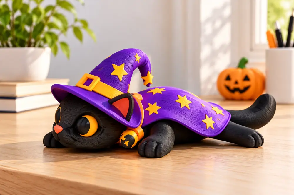 Halloween Witch Cat – Cute Spooky Cat Figurine