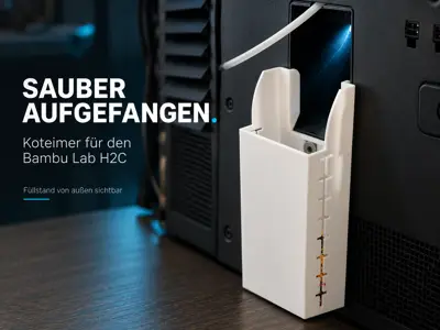 H2C-Koteimer mit Sichtschlitz für den Füllstand