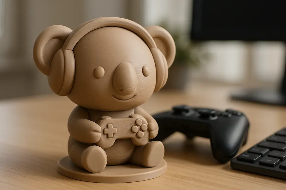 Chibi Gamer Koala Headphones | 3D Print, Support-Free