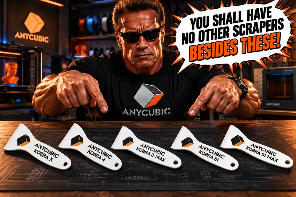 Anycubic Bed Scraper Set – 5 Scrapers for Kobra X, Kobra 3, Kobra S1 & Kobra 4