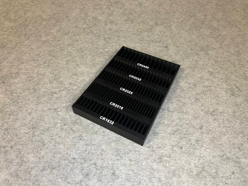 Button coin cell battery stand holder