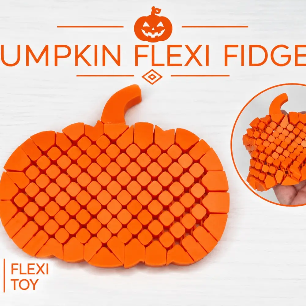halloween flexi pumpkin fidget-fidget articulated toy