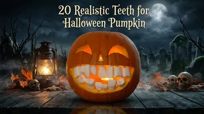 20 Realistic Teeth for Halloween Pumpkin