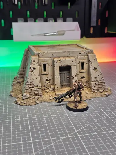 Oriental Stone Bunker - Grimdark Wargame Terrain