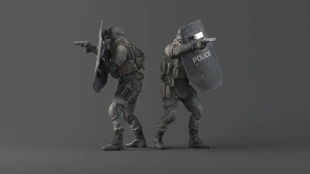 持盾特种部队兵人