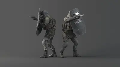 持盾特种部队兵人
