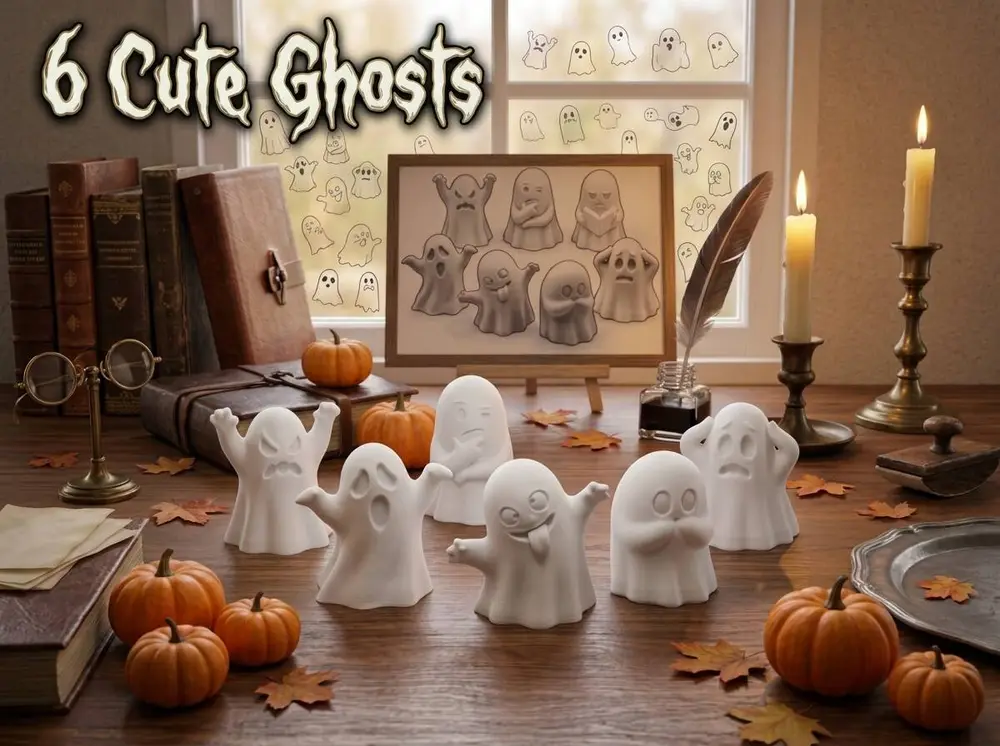 👻👻👻6 Cute Ghosts👻👻👻