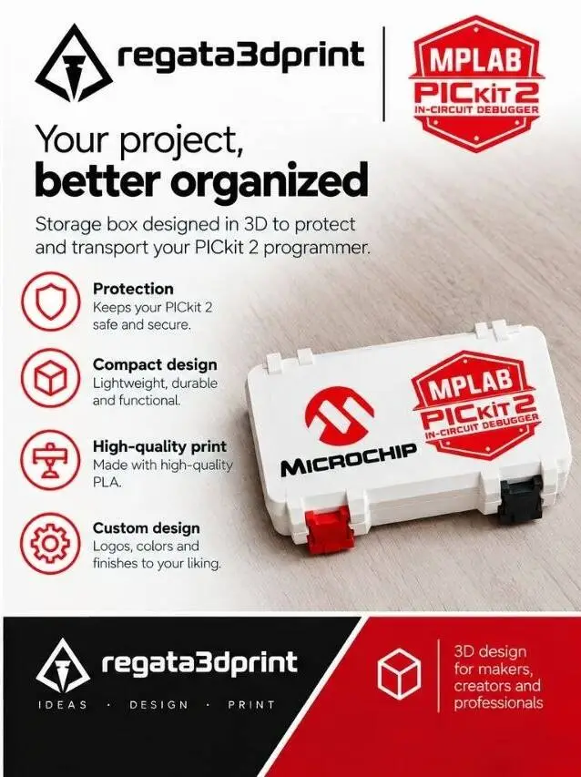 Pickit2 Microchip programmer MPLAB box storage