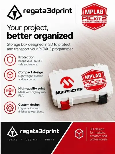 Pickit2 Microchip programmer MPLAB box storage