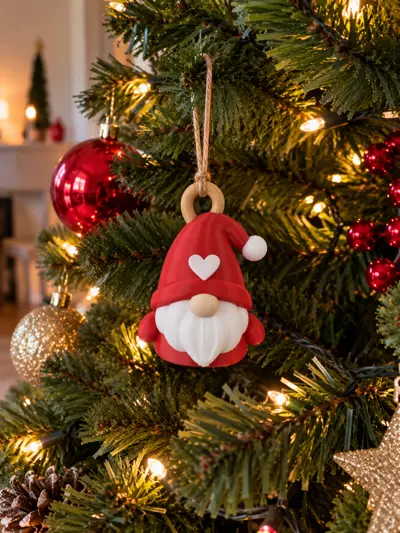 Cute Christmas Gnome Ornament – Santa Gnome