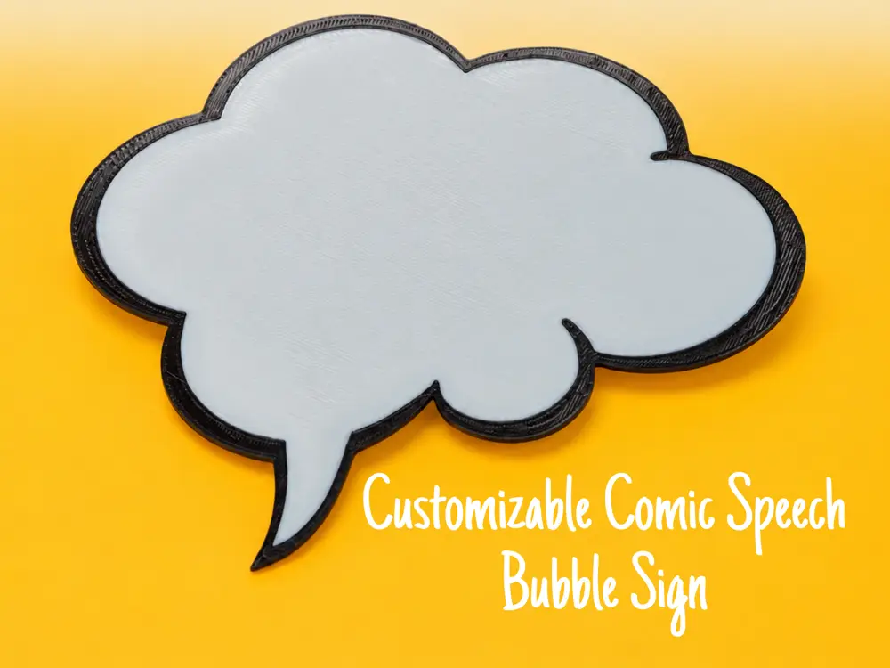 Customizable Comic Speech Bubble Sign