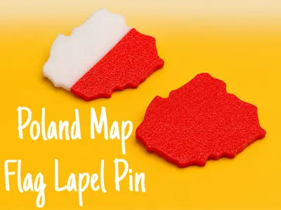 Poland Map Flag Lapel Pin