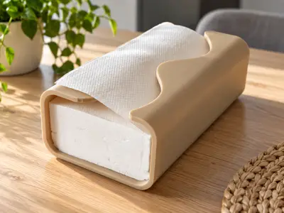 Wavy Paper Towel Holder – Minimalist Tissue Dispenser