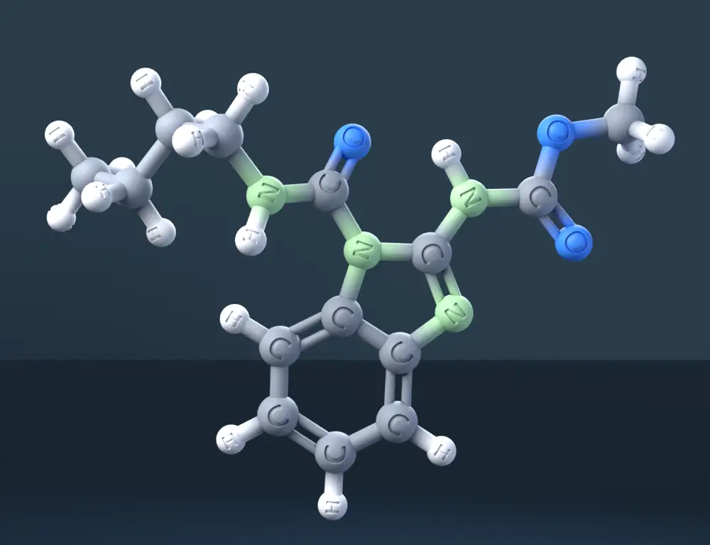 Benomyl 3D Molecular Model — CAS 17804-35-2