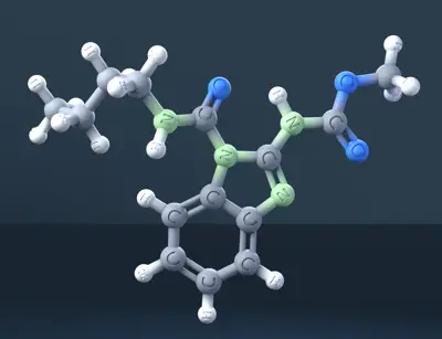 Benomyl 3D Molecular Model — CAS 17804-35-2